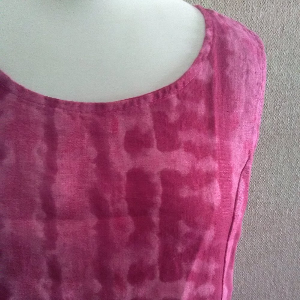 NWT ALLEGRA MASETTI Tie Dye Linen Dress - Picture 5 of 7